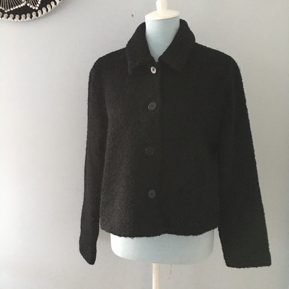Eileen Fisher Jackets & Blazers - EILEEN FISHER nubby black wool jacket